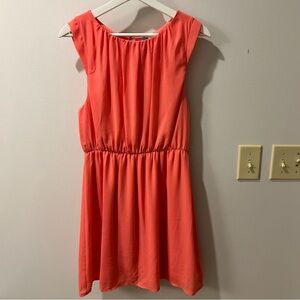 Coral Sleeveless Dress